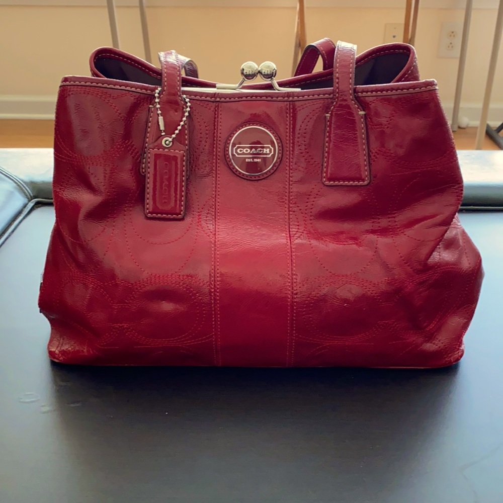 Coach True Red Tote Purse